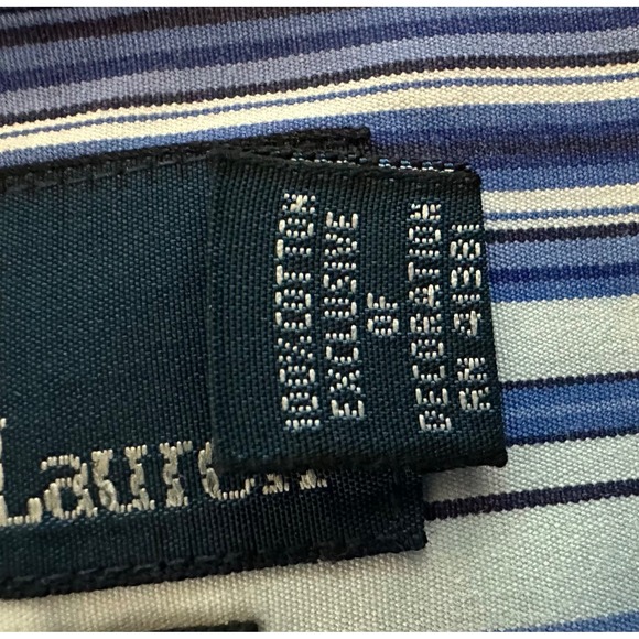 Polo Ralph Lauren 3XLT Tall Stanton Classic Fit Blue Striped Pony Button Down - Picture 4 of 11